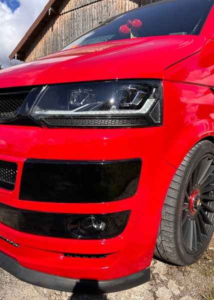 Voll LED Scheinwerfer Tagfahrlicht für VW T5 GP Facelift Bj. 10-15 Schwarz mit LED Blinker