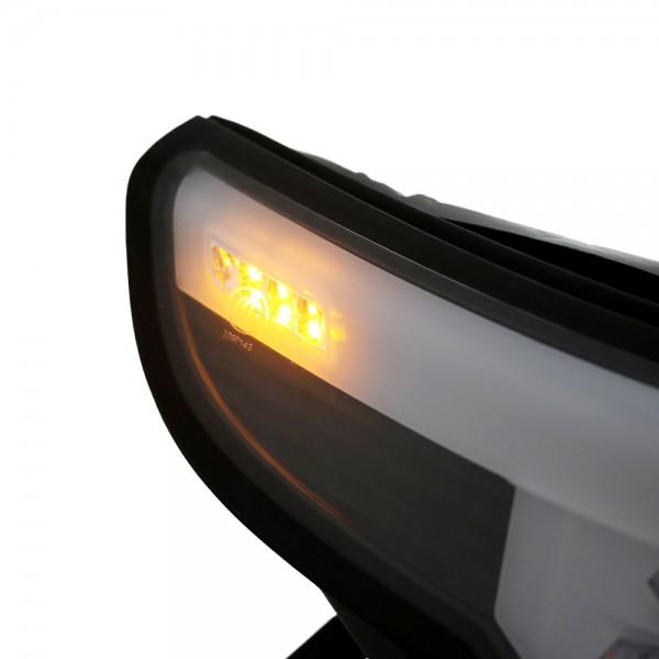 Scheinwerfer Angel Eyes für BMW 5er E60 E61 Bj. 03-07 Schwarz mit LED Blinker