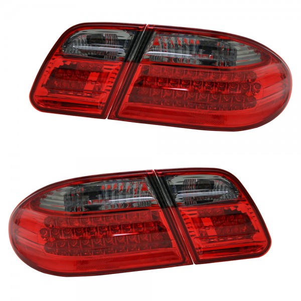 LED Rückleuchten für Mercedes E-Klasse W210 Limo Bj. 95-02 Rot/Smoke