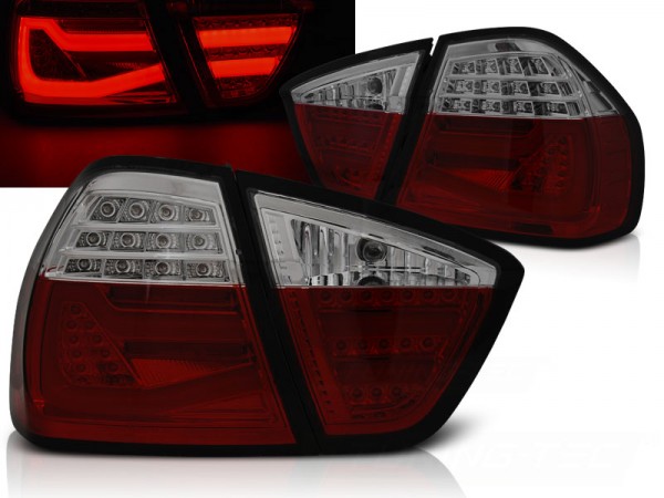 LED Lightbar Rückleuchten für BMW E90 Limo Bj. 05-08 Rot/Smoke