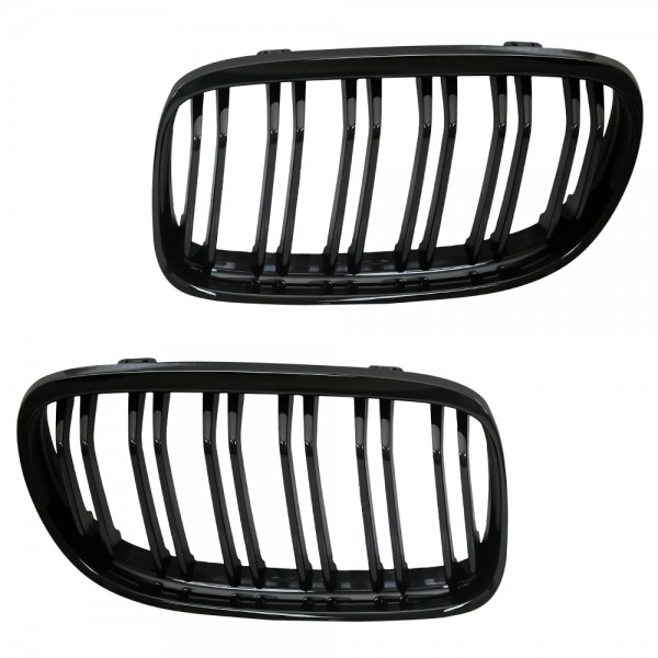 Nieren Kühlergrill 3er für BMW E90 E91 LCI Bj. 08-12 Schwarz Doppelsteg Klavierlack