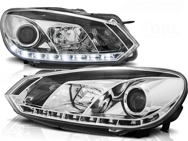 Scheinwerfer DRL LED Tagfahrlicht für VW Golf 6 Bj. 08-13 Chrom