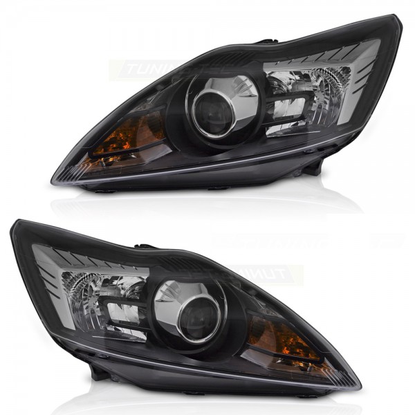 Scheinwerfer Xenon Set für Ford Focus MK2 Facelift Bj. 08-10 LWR D1S Schwarz