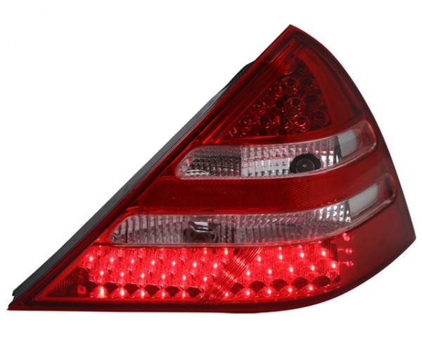 LED Rückleuchten für Mercedes SLK R170 Bj. 96-04 Rot/Chrom
