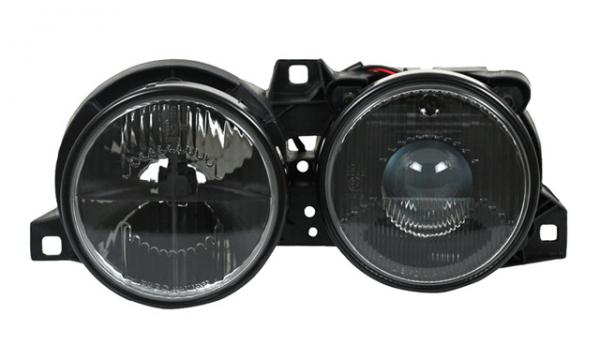 Scheinwerfer Klarglas für BMW 3er E30 Bj. 82-94 Schwarz mit Fadenkreuz