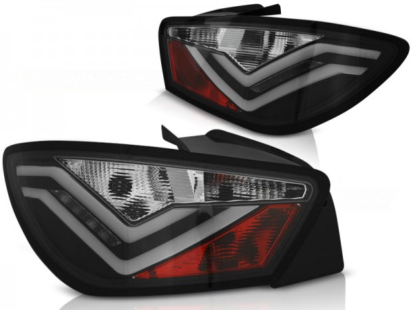 LED Lightbar Rückleuchten für Seat Ibiza 6J 3-Türer Bj. 08-15 Schwarz