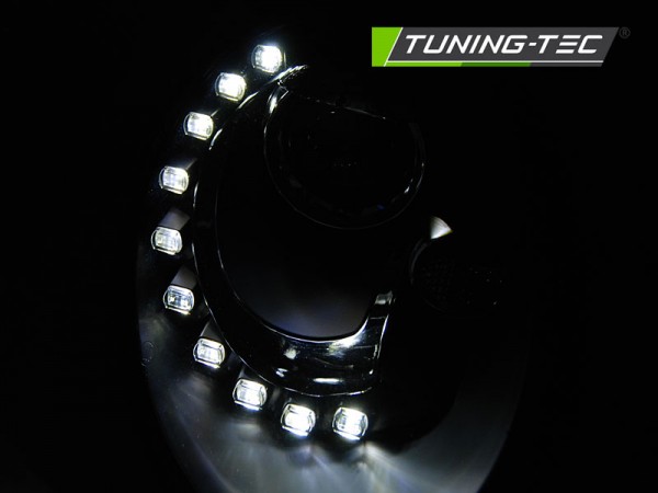 Scheinwerfer LED Tagfahrlicht Optik für VW New Beetle 9C Facelift Bj. 05-10 Schwarz