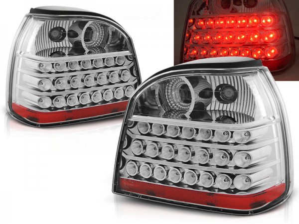 LED Rückleuchten für VW Golf 3 (III) Limo Bj. 91-98 Chrom