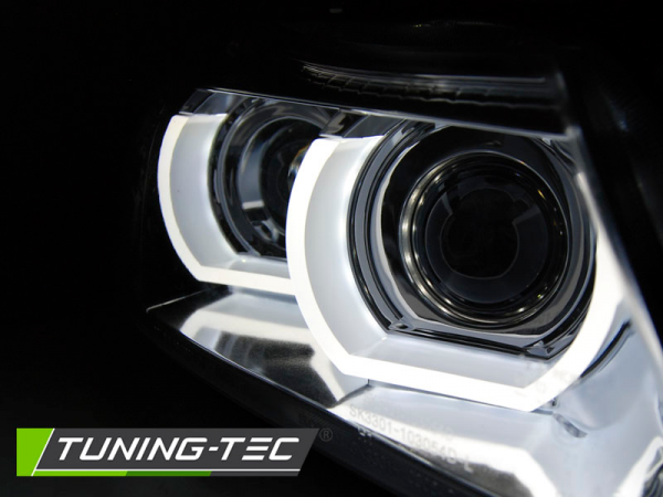 Xenon Scheinwerfer 3D Angel Eyes für BMW 3er E90 E91 LCI Bj. 09-12 Chrom