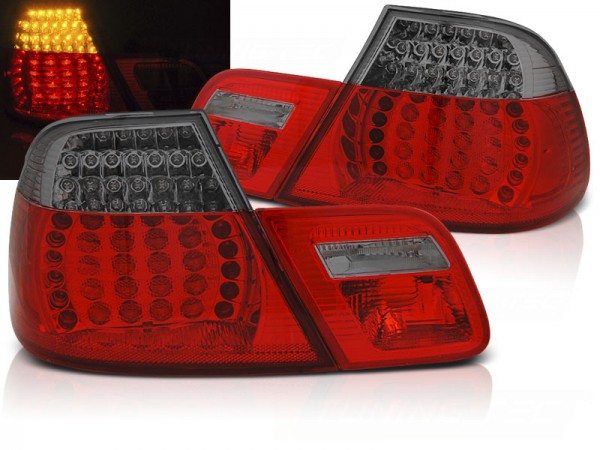 LED Rückleuchten für BMW E46 Coupe Bj. 99-03 Rot/Smoke dynamischer Blinker