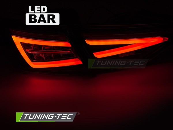 LED Lightbar Rückleuchten für Seat Leon 5F Bj. 12-16 Smoke (für Halogen)