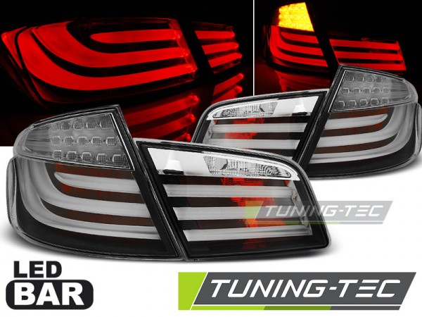 LED Lightbar Rückleuchten für BMW F10 Bj. 10-13 Schwarz LED Blinker
