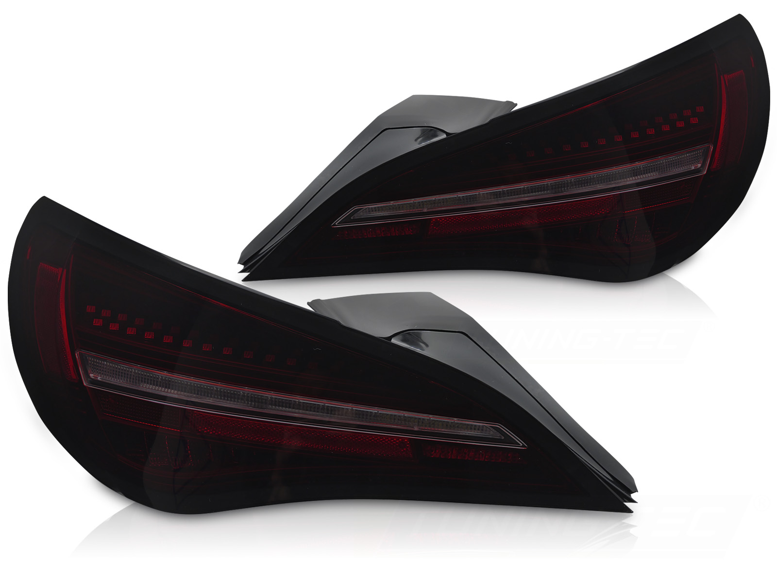 Voll LED Rückleuchten für Mercedes CLA C117 Bj. 13-16 Rot Smoke OE Halo