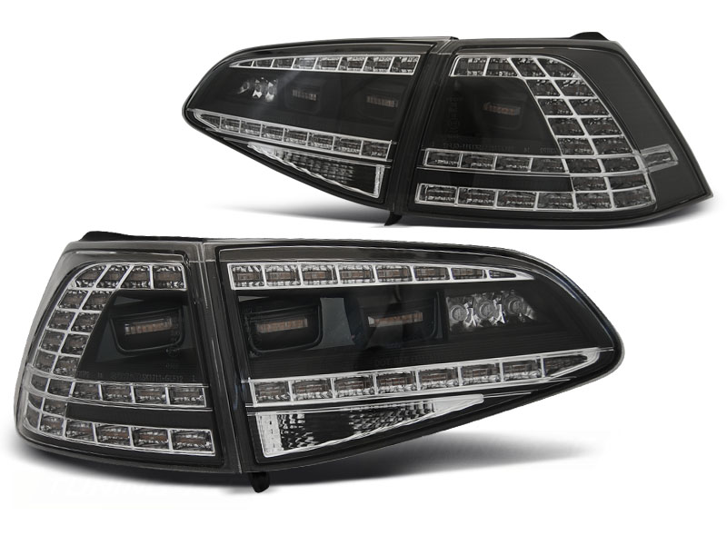 LED Rückleuchten für VW Golf 7 (VII) Limo Bj. 12-17 Schwarz dynamischer Blinker