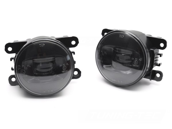 LED Nebelscheinwerfer Set Schwarz für Dacia Duster Logan Sandero Solenza