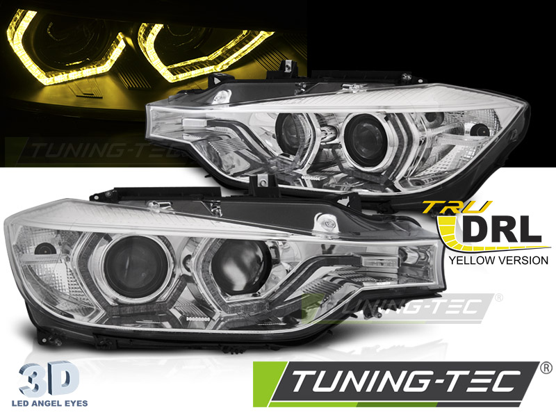 Scheinwerfer DRL Yellow LED Tagfahrlicht für BMW 3er F30 F31 Bj. 11-15 Chrom