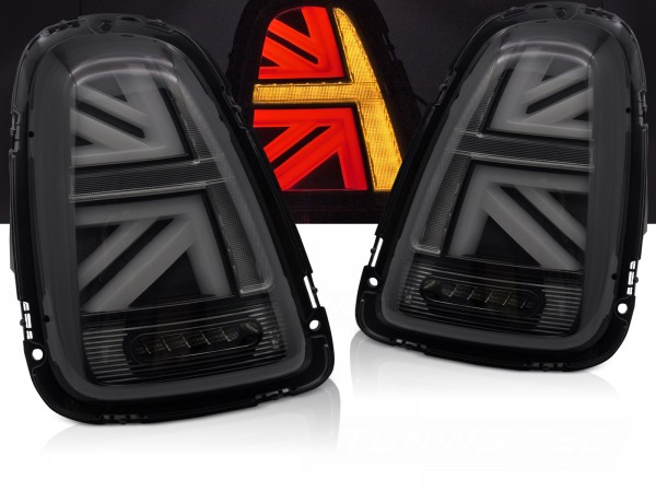 LED Rückleuchten für Mini R56 R57 R58 R59 Bj. 06-14 Smoke Union Jack Design