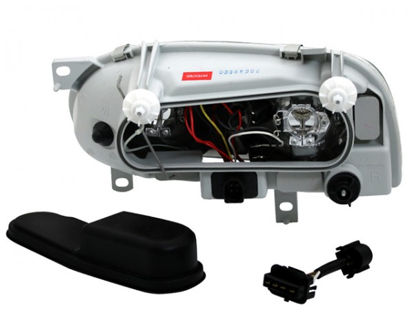 Scheinwerfer Klarglas Angel Eyes für VW Golf 3 Bj. 91-97 Chrom