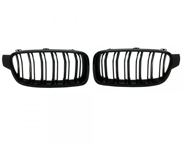 Nieren Kühlergrill für 3er BMW F30 F31 2011- Schwarz Klavierlack Doppelsteg