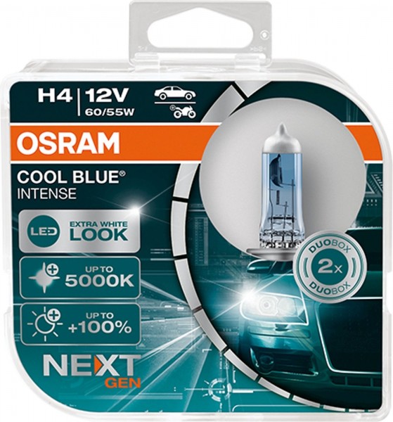 OSRAM H4 Cool Blue Intense 64193CBN Next Generation 60/55W Duo Box