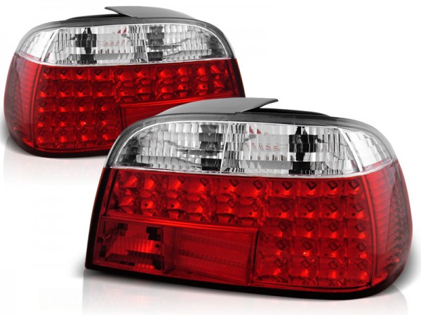 LED Rückleuchten für BMW E38 Limo Bj. 94-01 Rot/Chrom