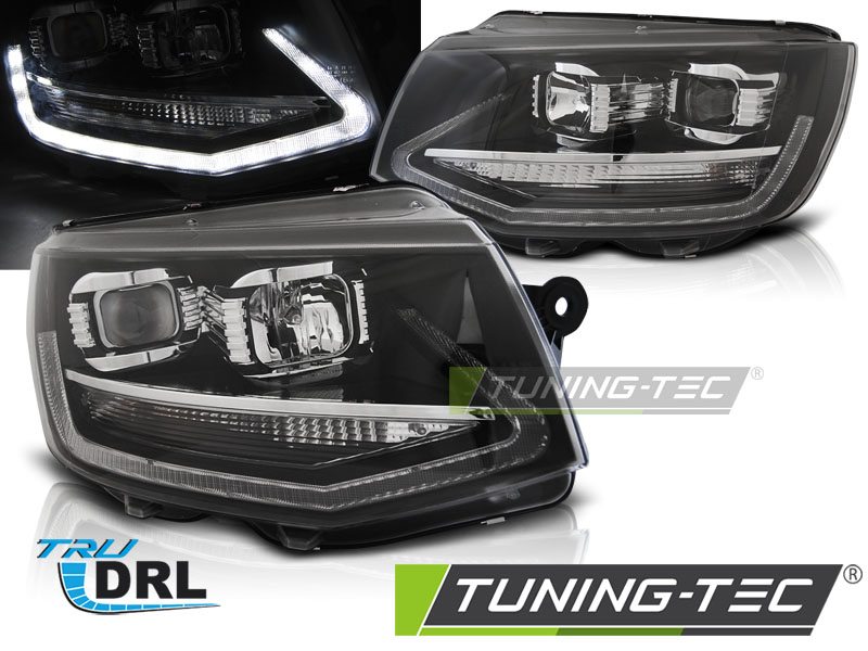 Scheinwerfer DRL LED Tagfahrlicht für VW T6 Bj. 15-19 Schwarz, T6, VW, Scheinwerfer