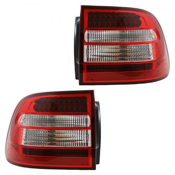 LED Rückleuchten für Porsche Cayenne 955 9PA Bj. 02-07 Rot/Chrom