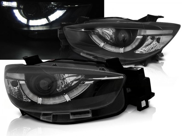 Scheinwerfer DRL LED Tagfahrlicht für Mazda CX5 Bj. 11-15 Schwarz