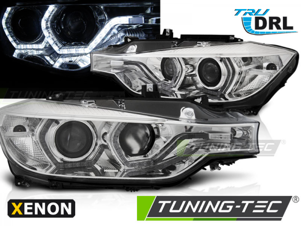 Xenon Scheinwerfer DRL LED Tagfahrlicht für BMW 3er F30 F31 Bj. 11-15 Chrom