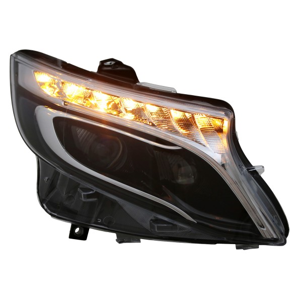 Voll LED Scheinwerfer Tagfahrlicht für Mercedes V-Klasse / Vito W447 Bj. 14-23 Schwarz LED Blinker