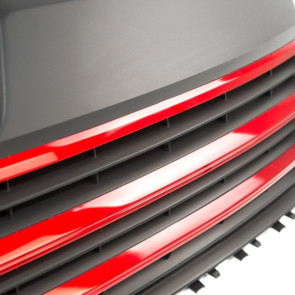 Frontgrill Kühlergrill ohne Emblem für VW T6 Bj. 2015-2019 Schwarz Glanz Rot