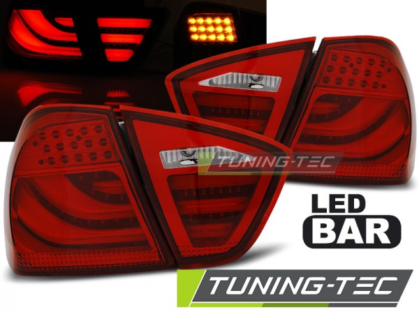 LED Lightbar Rückleuchten für BMW E90 Limo Bj. 05-08 Rot