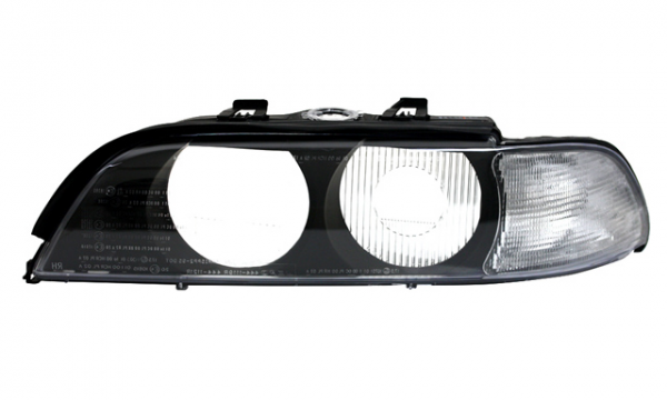 Scheinwerfer Streuscheiben Set Xenon für BMW 5er E39 Bj. 95-00 Schwarz Weiß