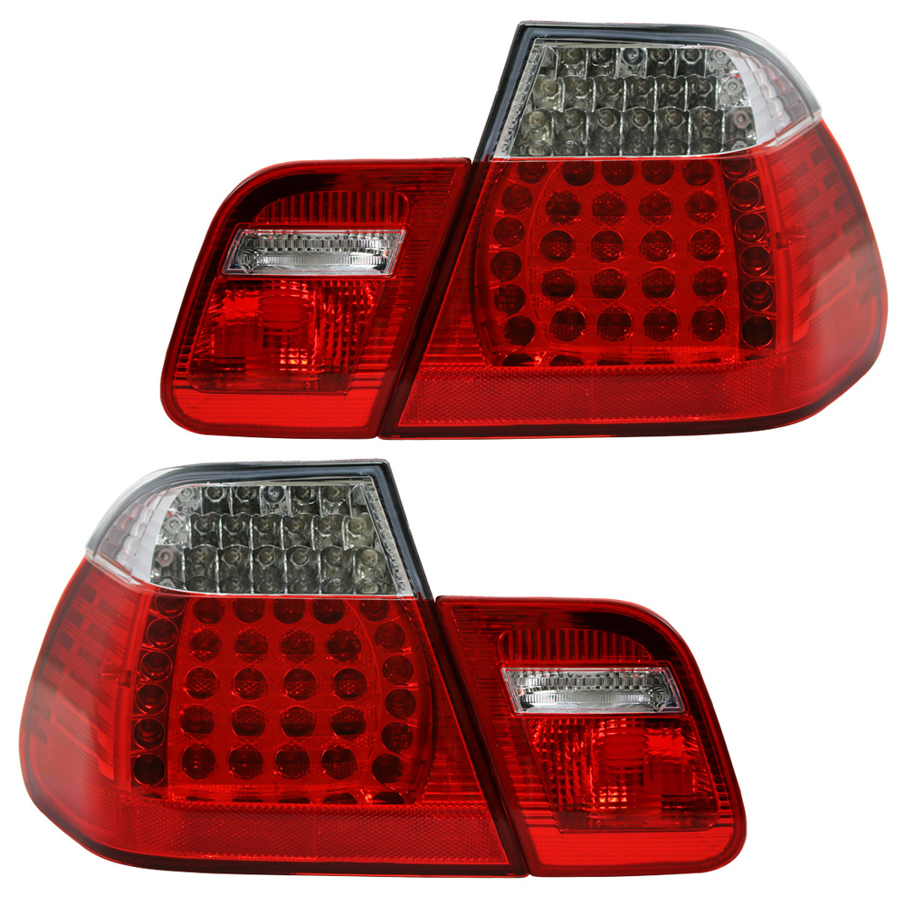 LED Rückleuchten BMW E46 Limo Bj. 0105 Rot/Chrom E46