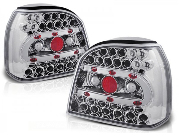 LED Rückleuchten für VW Golf 3 (III) Limo Bj. 91-98 Chrom