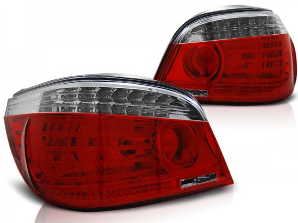 LED Rückleuchten für BMW E60 Limo Bj. 03-07 Rot/Chrom
