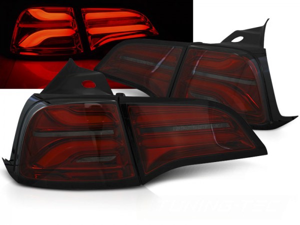 Voll LED Rückleuchten für Tesla Model 3 / Model Y Bj. 17-20 Rot/Smoke