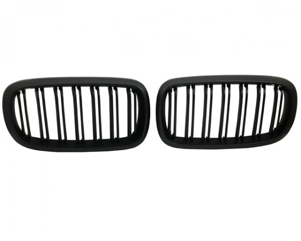 Kühlergrill Frontgrill für BMW X5 F15 X6 F16 Bj. 2013- Schwarz Doppelsteg