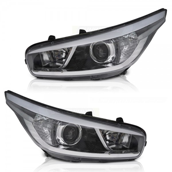 Scheinwerfer Halogen Set für Kia Ceed JD Bj. 12-18 Stellmotor H7 TYC