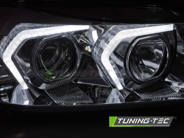 Scheinwerfer 3D Angel Eyes für BMW 3er E90 E91 Bj. 05-08 Chrom mit LED Blinker