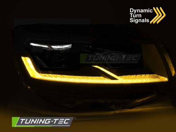 Voll LED Scheinwerfer Tagfahrlicht für VW T6 15-19 Schwarz dyn. LED Blinker - Black Edition