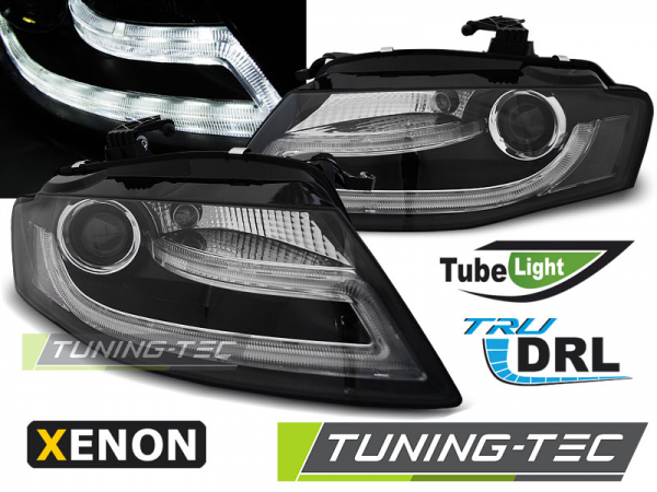 Xenon Scheinwerfer DRL LED Tagfahrlicht für Audi A4 B8 8K Bj. 08-11 Schwarz LTI