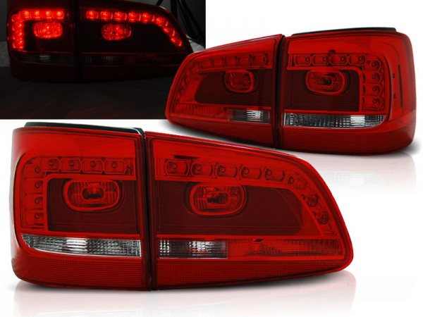 LED Rückleuchten für VW Touran 1T GP2 Facelift Bj. 10-15 Rot/Chrom