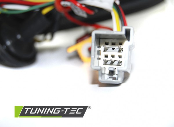 LED Lightbar Rückleuchten für Ford Fiesta MK7 Bj. 13-17 Rot/Chrom