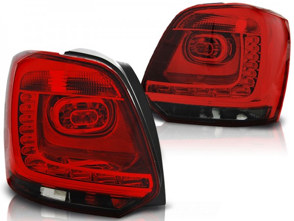 LED Rückleuchten für VW Polo 6R Bj. 09-14 Rot/Smoke