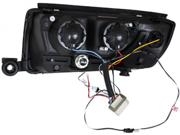 Scheinwerfer LED Tagfahrlicht Optik für Skoda Fabia 1 Bj. 99-08 Chrom