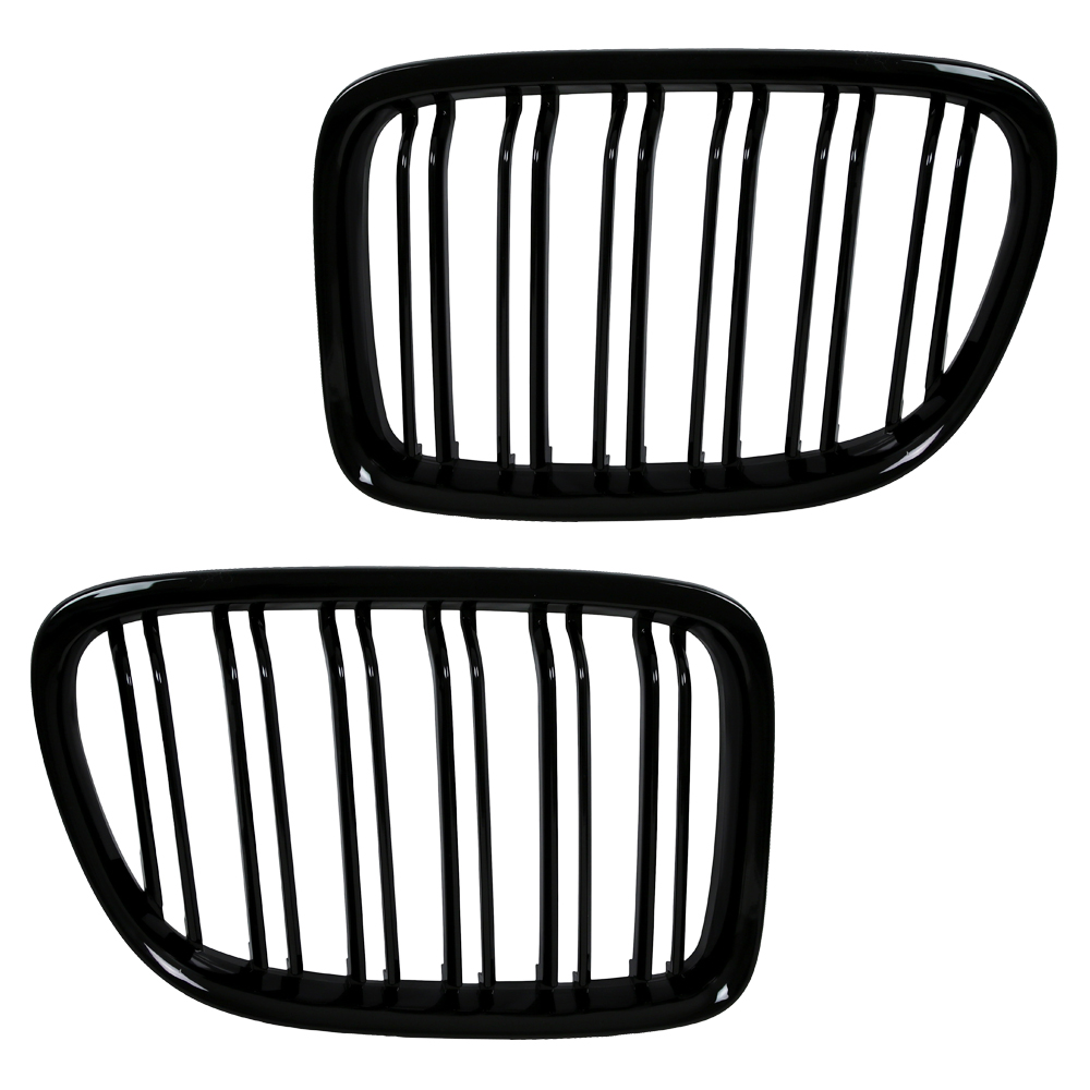 Nieren Kühlergrill Grill für BMW X1 E84 Bj. 09-15 Schwarz Doppelsteg Klavierlack