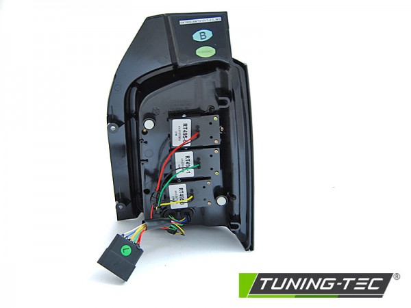 Voll LED Lightbar Rückleuchten für VW T5 GP Facelift Bj. 09-15 Schwarz (Flügeltüren)