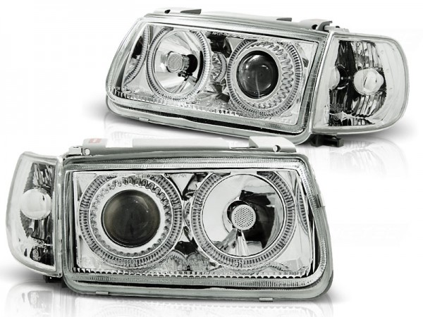 Scheinwerfer Angel Eyes VW Polo 6N Bj. 94-99 Chrom