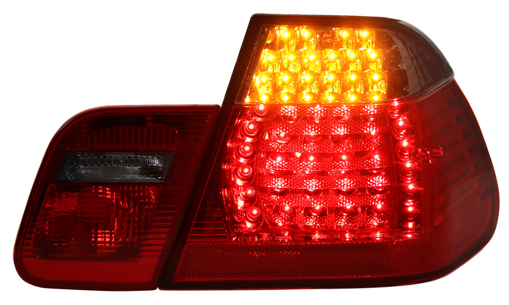 LED Upgrade Design Rückleuchten für BMW 3er E46 Limousine 98-01 rot/rauch